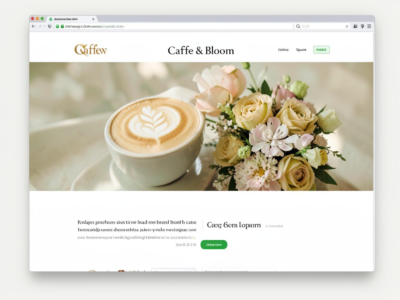 Café website design