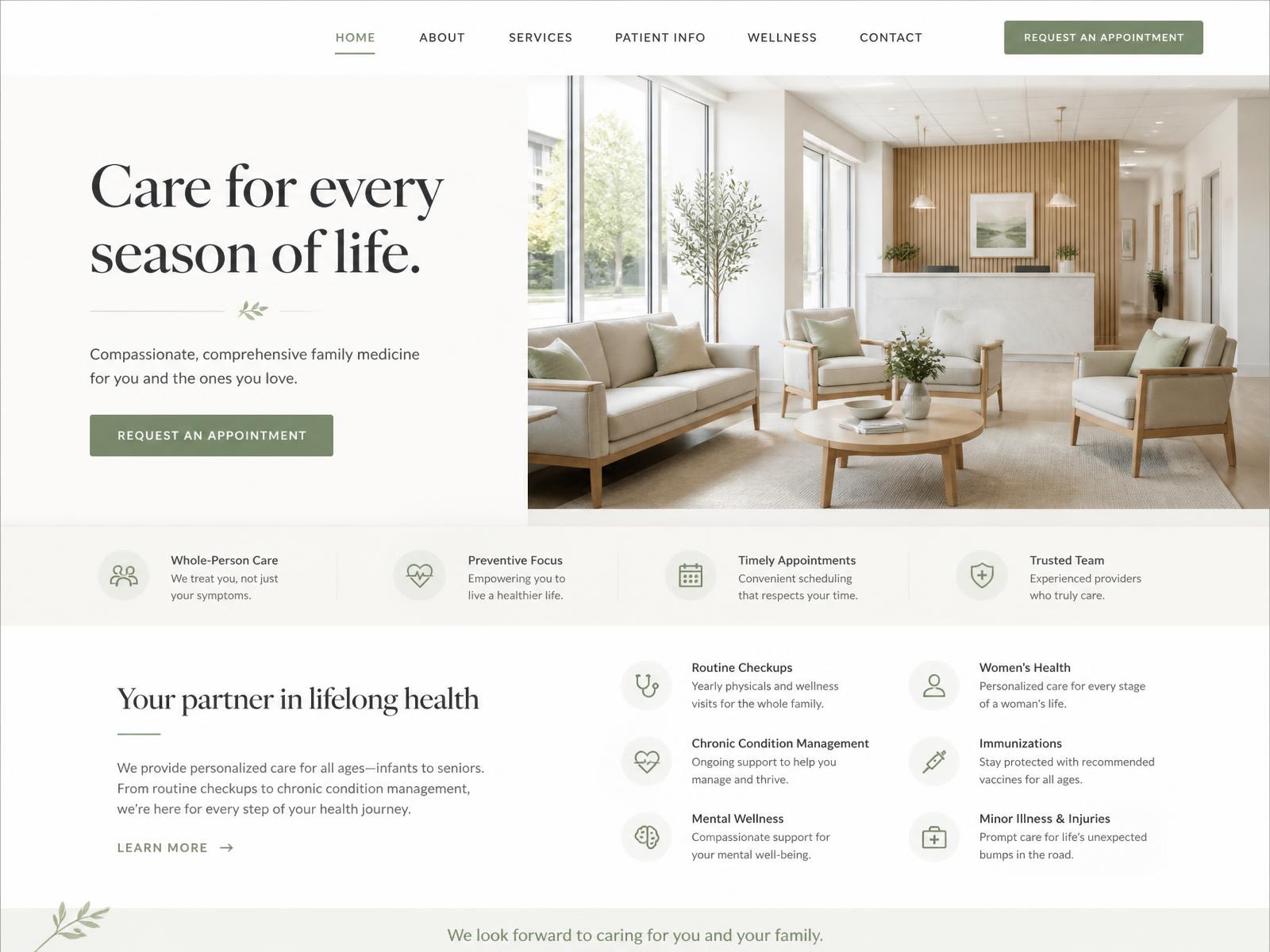 Clinic website design