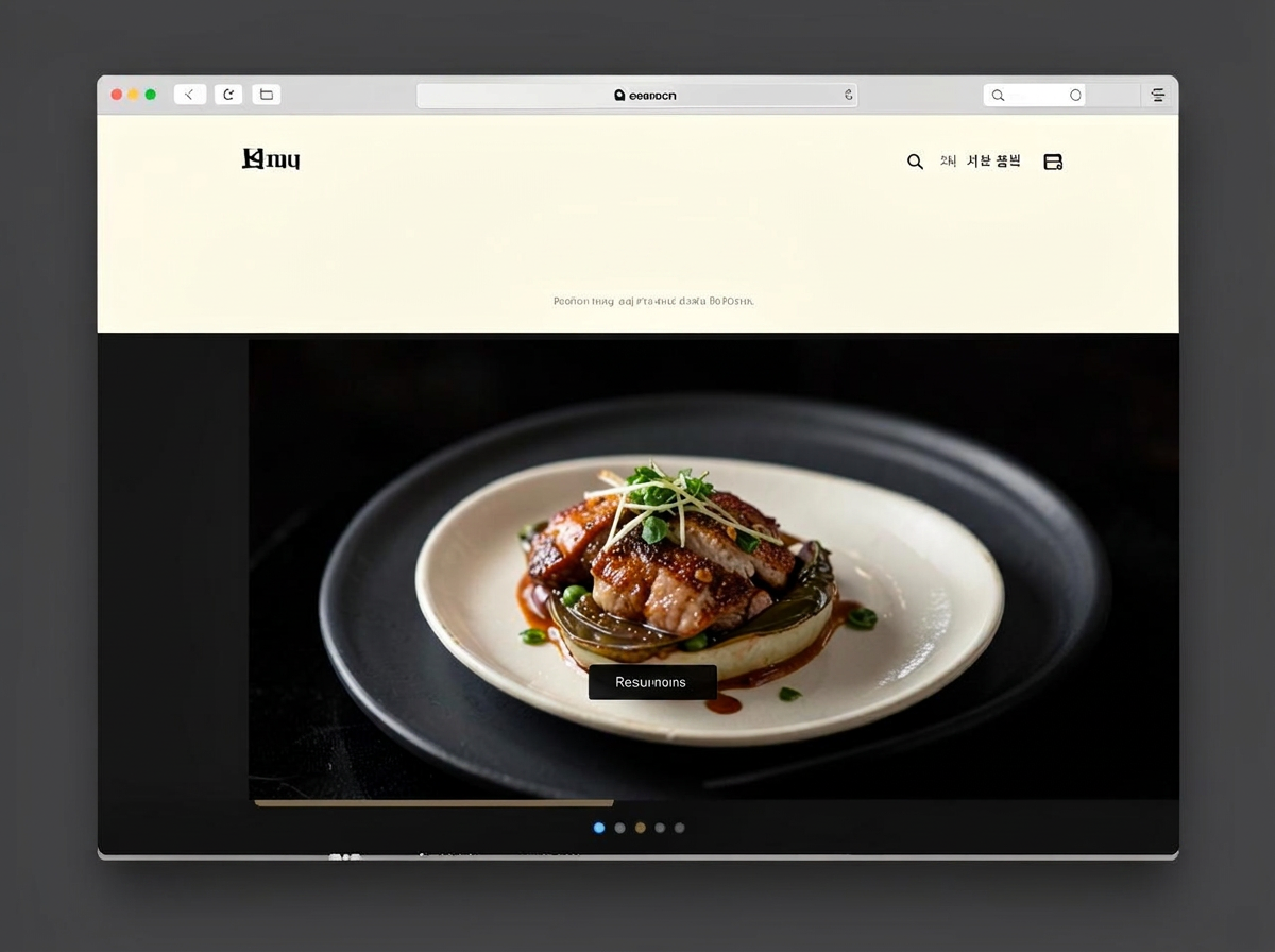 Restaurant website design